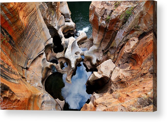 Scenics Acrylic Print featuring the photograph Aerial View Of Bourkes Luck Potholes At by Freder