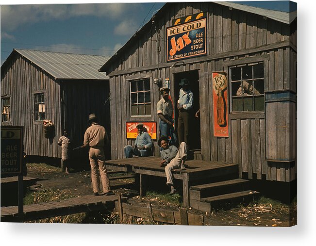 Juke Acrylic Print featuring the painting African American Juke Joint by Unknown