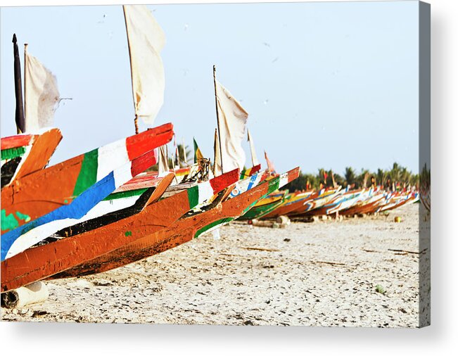 Outdoors Acrylic Print featuring the photograph African Fishing Boats by Peeterv