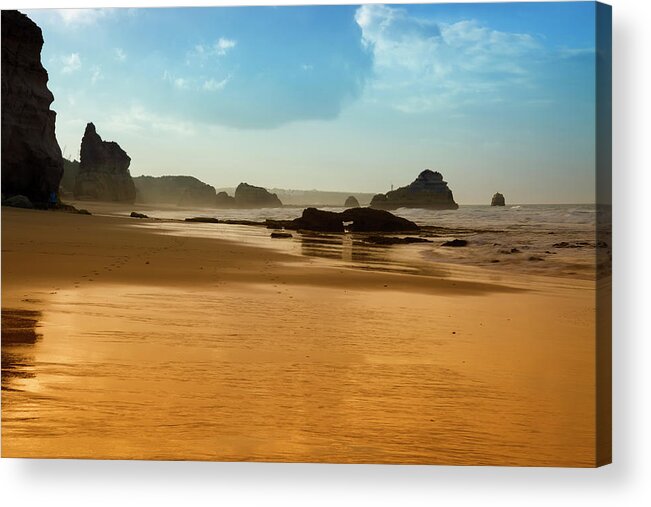 Algarve Acrylic Print featuring the photograph Algarve Beach by Lucynakoch