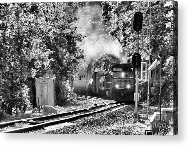 Csx Acrylic Print featuring the photograph Along the Old Main - No.14 - Our Turn by Steve Ember