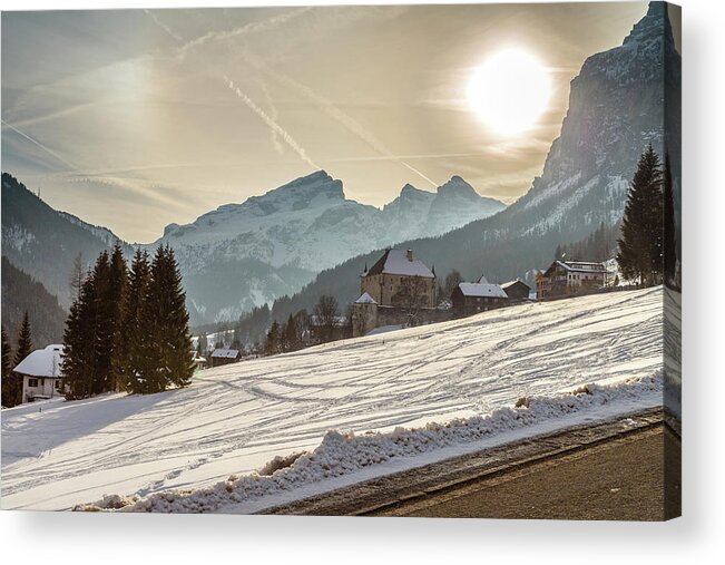 Adige Acrylic Print featuring the photograph Alpine Village by Vivida Photo PC