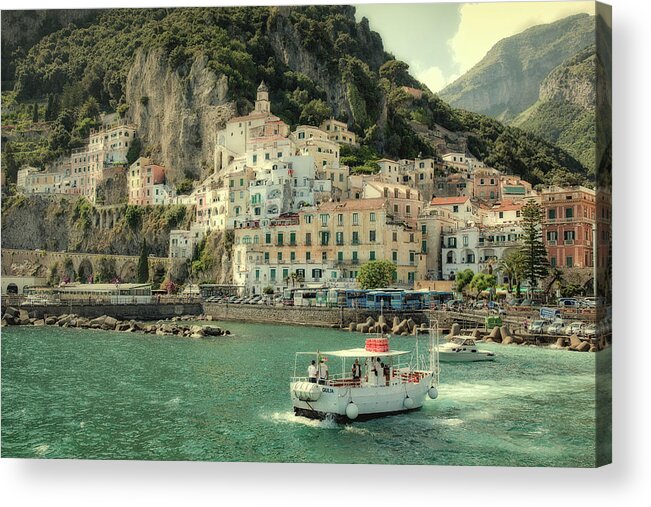 Sea Acrylic Print featuring the photograph Amalfy by Uri Baruch