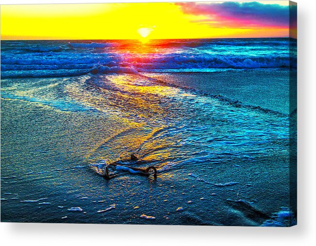 Ship's Acrylic Print featuring the photograph Anchor In The Surf by Garry Gay