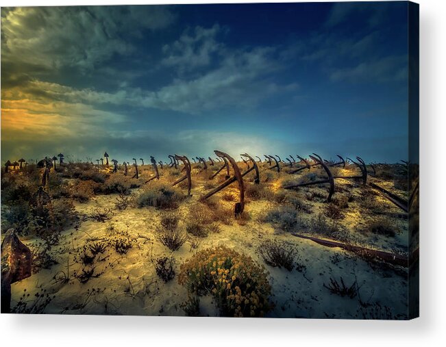 Anchors Graveyard Acrylic Print featuring the photograph Anchors drop by Micah Offman