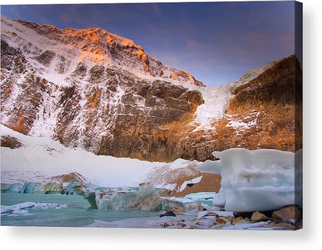 Scenics Acrylic Print featuring the photograph Angel Glacier On Mount Edith Cavell by Design Pics/carson Ganci