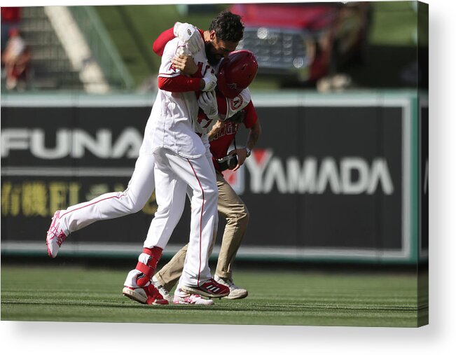 California Acrylic Print featuring the photograph Anthony Rendon And Shohei Ohtani by Katharine Lotze