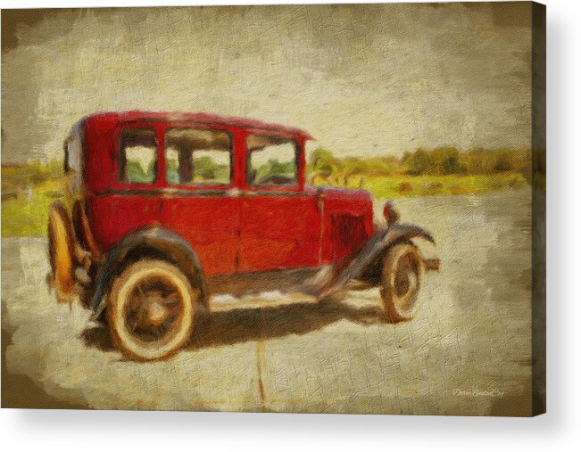 Antique Acrylic Print featuring the photograph Antique Car by Diane Lindon Coy