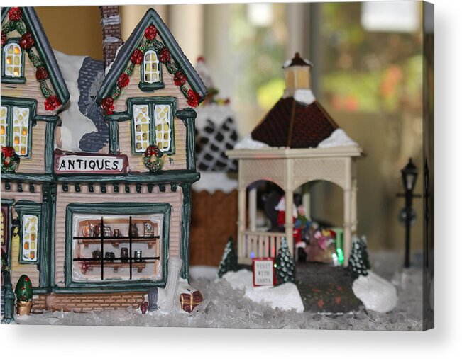 Christmas Acrylic Print featuring the photograph Antiques In Christmas Town by Colleen Cornelius