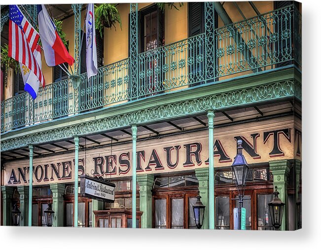 New Orleans Acrylic Print featuring the photograph Antoine's by Susan Rissi Tregoning