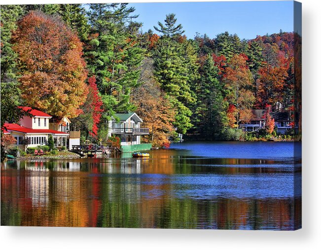 Lake Sequoyah Acrylic Print featuring the photograph Appalachian Autumn by HH Photography of Florida