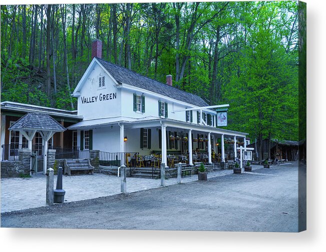April Acrylic Print featuring the photograph April at the Valley Green Inn by Bill Cannon