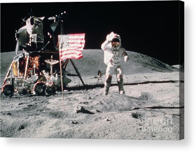 People Acrylic Print featuring the photograph Astronaut John W. Young, Apollo 16 by Bettmann