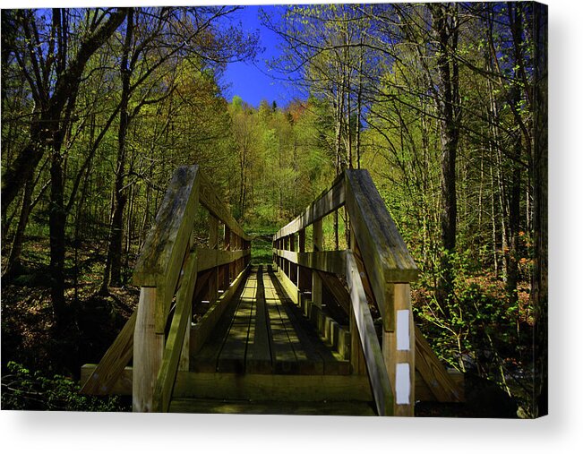 At Crosses Vt's Stoney Brook Horizontal Acrylic Print featuring the photograph AT Crosses VT's Stoney Brook Horizontal by Raymond Salani III