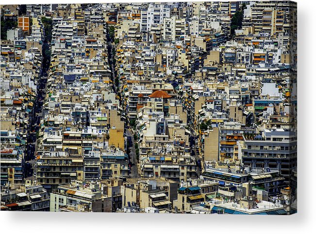 Athens Acrylic Print featuring the photograph Athens Urban 5 by Rabia Basha