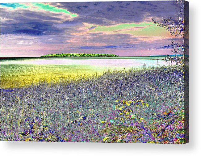 Au Train Island Acrylic Print featuring the photograph Au Train Island Lake Superior Michigan by Tom Kelly