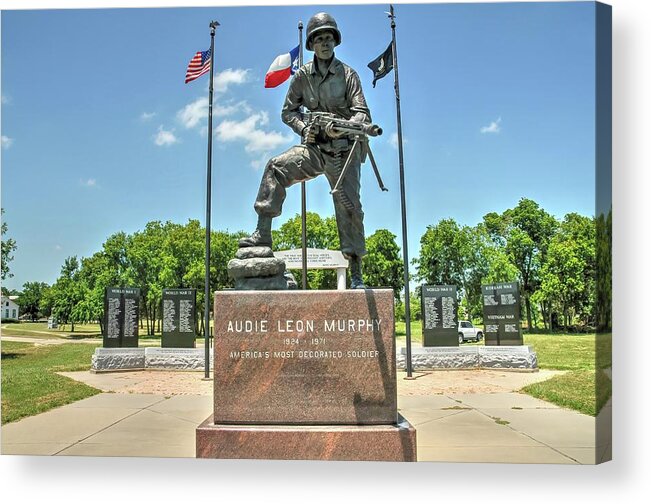 Audie Murphy Acrylic Print featuring the photograph Audie Murphy - War Hero 4 by Dyle Warren