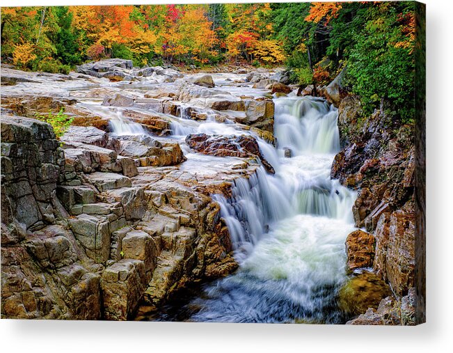 Albany Acrylic Print featuring the photograph Autumn Color at Rocky Gorge by Jeff Sinon