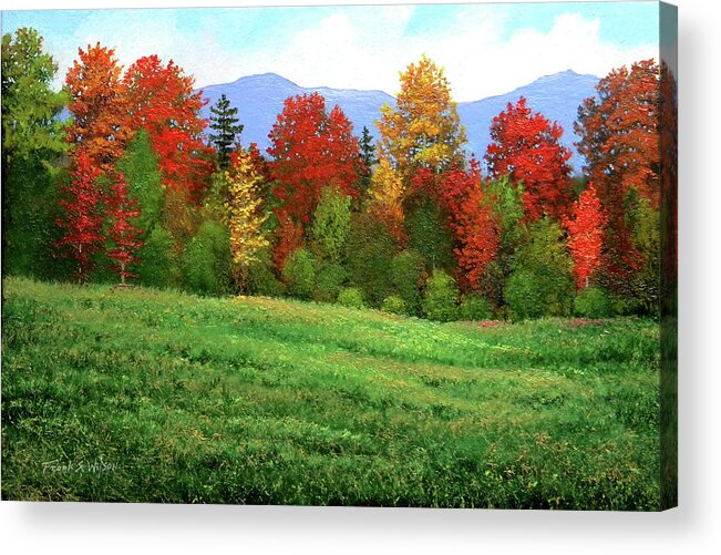 Autumn Acrylic Print featuring the painting Autumn Rhapsody by Frank Wilson