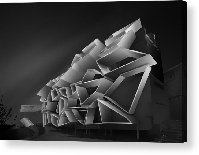 Architecture Acrylic Print featuring the photograph B Building by Amirhossein Naghian