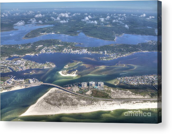 Gulf Shores Acrylic Print featuring the photograph Backwaters 5122 by Gulf Coast Aerials -