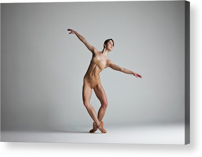 Ballet Dancer Acrylic Print featuring the photograph Ballerina Balancing by Nisian Hughes