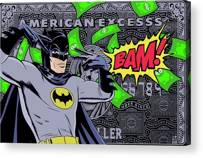 Bam Batman Acrylic Print by Shane Bowden - Pixels