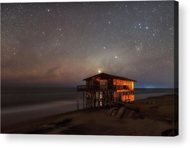 Milky Way Acrylic Print featuring the photograph Beach Abandoned by Russell Pugh