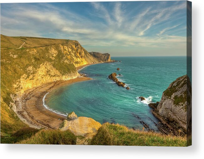 Scenics Acrylic Print featuring the photograph Beautiful Bay In Dorset by Peter Orr Photography