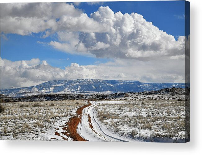 Ruby Mountain Acrylic Print featuring the photograph Beautiful Clouds over Grand Mesa in Grand Junction Colorado by Ray Mathis