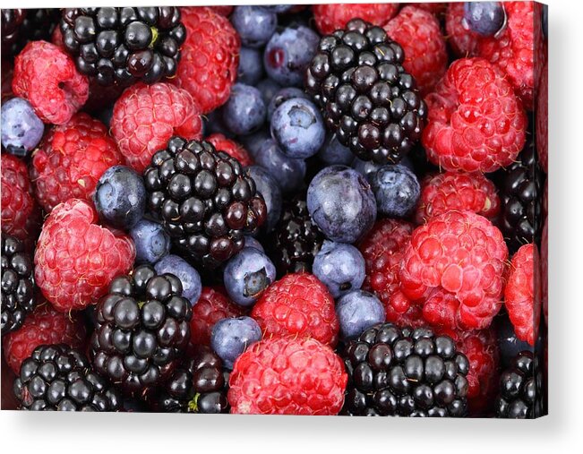 Food Acrylic Print featuring the photograph Berries of the forest by Top Wallpapers