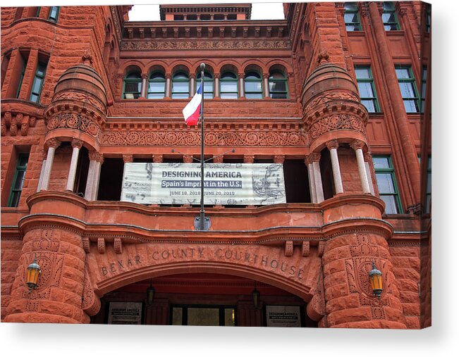 Architechture Acrylic Print featuring the photograph Bexar County Courthouse by George Taylor