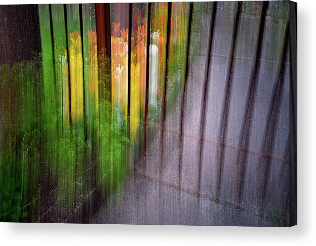 Abstract Acrylic Print featuring the photograph Beyond The Gate by Michael Hubley