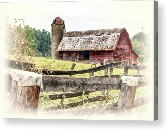 Barn Acrylic Print featuring the photograph Big Red Barn and Silo #1102 by Susan Yerry