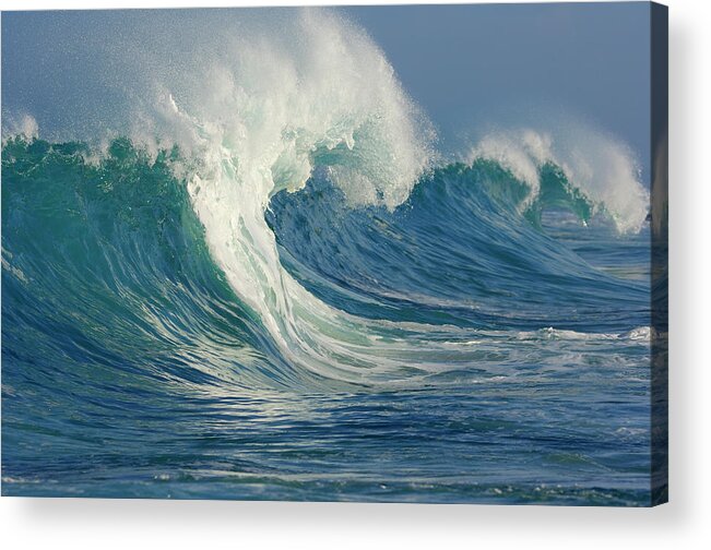 Scenics Acrylic Print featuring the photograph Big Wave, Oahu, Hawaii, Usa by Martin Ruegner