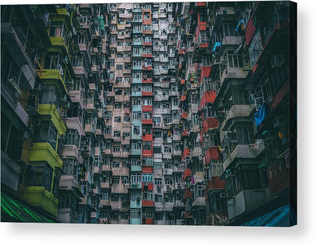 Architecture Acrylic Print featuring the photograph Block by Fahad Abdualhameid