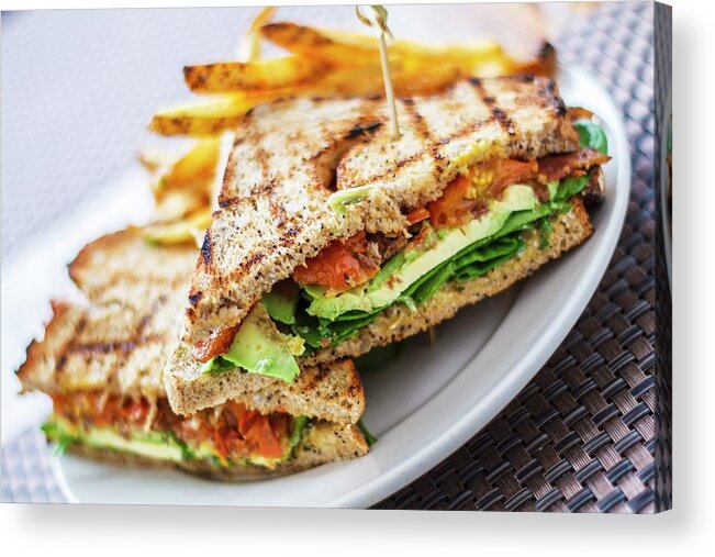 Ip_11257735 Acrylic Print featuring the photograph Blt Sandwiches With Avocado by James Stefiuk