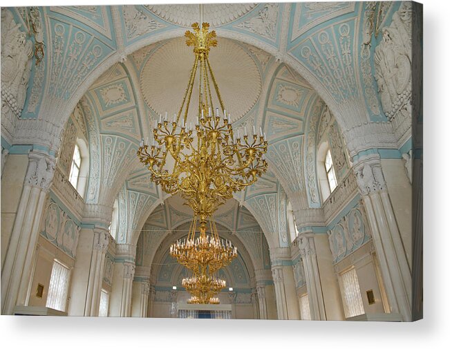 Arch Acrylic Print featuring the photograph Blue And White Ceiling Room, The by Izzet Keribar