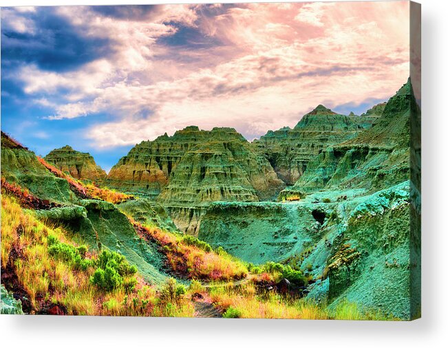 Blue Basin Acrylic Print featuring the photograph Blue Basin at Sunrise by Dee Browning