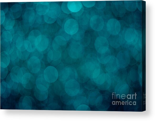 Saturated Color Acrylic Print featuring the photograph Blue Bokeh by Danijela77