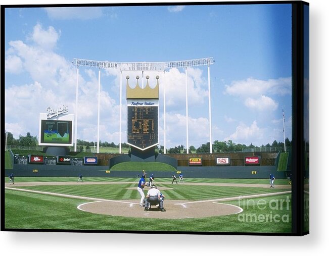 American League Baseball Acrylic Print featuring the photograph Blue Jays V Royals by Stephen Dunn