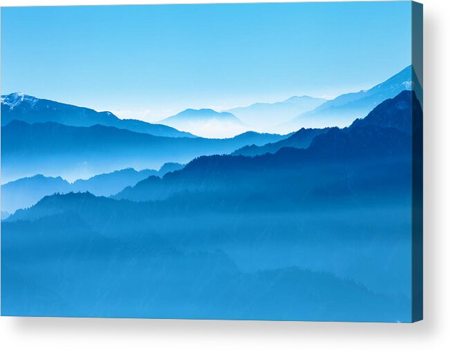 Chinese Culture Acrylic Print featuring the photograph Blue Scenics by 4x-image