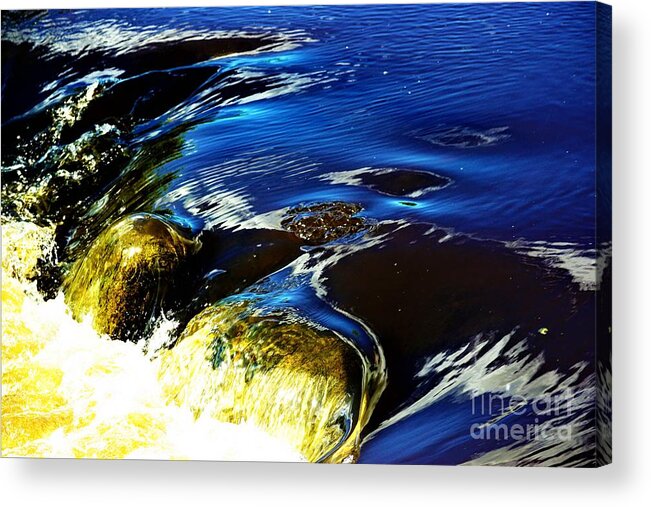 Waterfalls Acrylic Print featuring the photograph Blue to Gold by Merle Grenz
