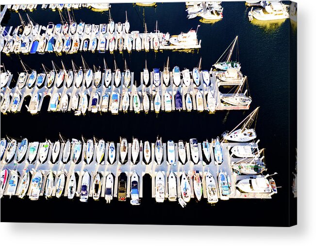 Steve Bunch Acrylic Print featuring the photograph Boats in Redondo Beach Harbor by Steve Bunch