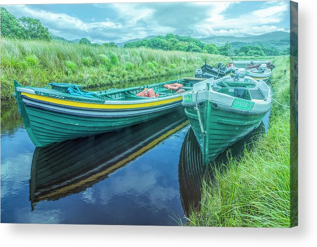 Boats Acrylic Print featuring the photograph Boats in the Soft Morning Light by Debra and Dave Vanderlaan