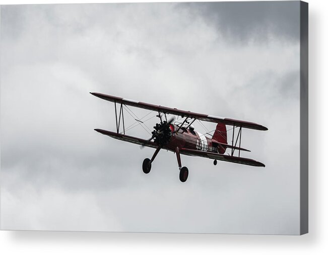Airshow Acrylic Print featuring the photograph Boeing Stearman RAF Cosford 2019 by Scott Lyons