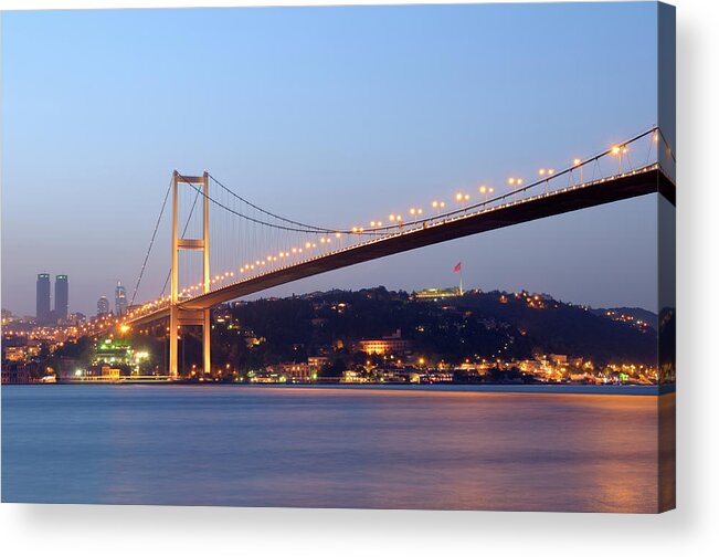 Istanbul Acrylic Print featuring the photograph Bosphorus Bridge, Istanbul, Turkey by Tunart