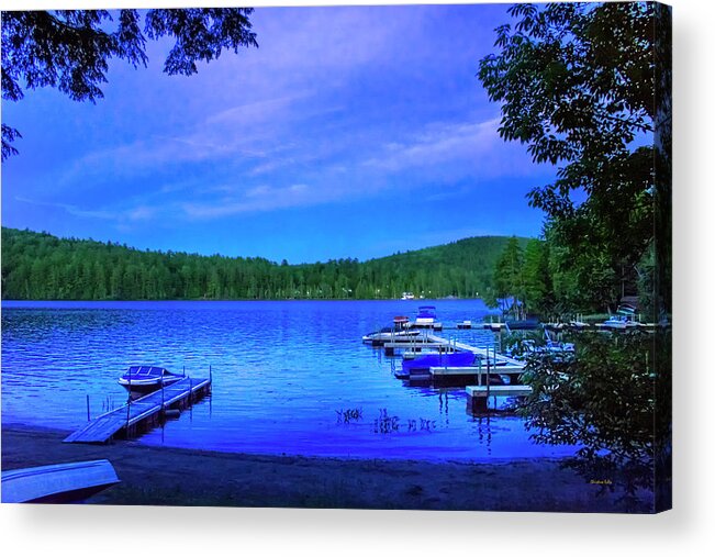 New York Acrylic Print featuring the photograph Brant Lake NY Blue Hour by Christina Rollo