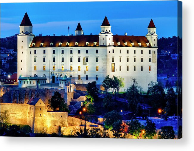Bratislava Acrylic Print featuring the photograph Bratislava Castle by Fabrizio Troiani