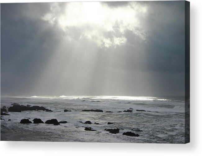 Water's Edge Acrylic Print featuring the photograph Break In The Clouds by Ranplett